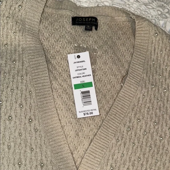 Women's Beige Cardigan Sweater - Picture 6 of 8